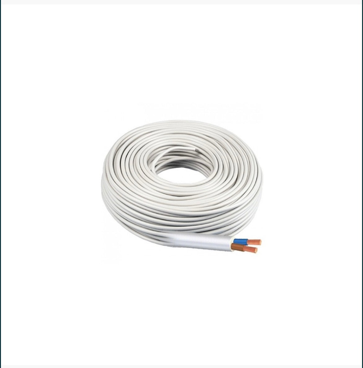 MANGUERA ELÉCTRICA BLANCA 2X1 CABLE FLEXIBLE H05VV-F 500V