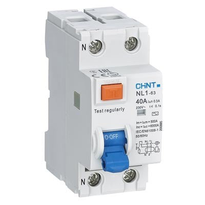 Interruptor diferencial puro Chint NL1-2-25-30AC 2 polos 25A